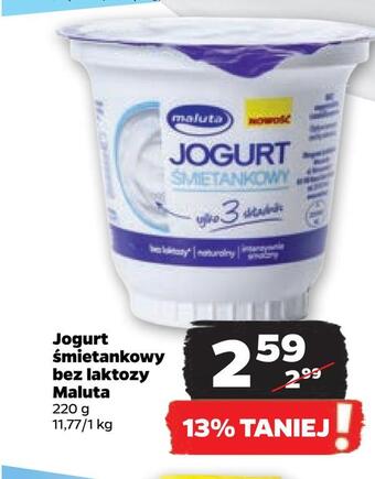 Netto Jogurt śmietankowy bez laktozy maluta oferta