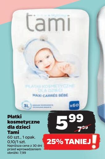 Netto Płatki kosmetyczne dla dzieci tami oferta