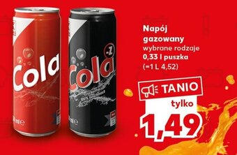 Kaufland Napój gazowany wybrane rodzaje 0,33 l puszka oferta
