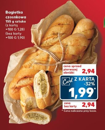 Kaufland Bagietka czosnkowa 155 g oferta