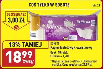 ALDI KOKETT Papier toaletowy 4-warstwowy Opak. 10 rolek oferta
