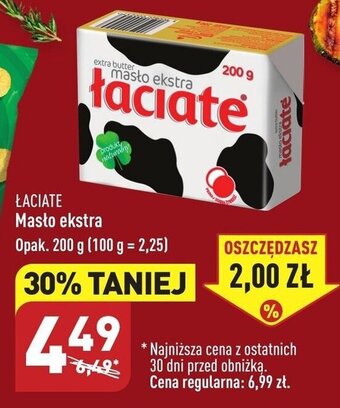 ALDI ŁACIATE Masło ekstra 200g oferta