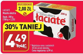 ALDI ŁACIATE Masło ekstra 200g oferta