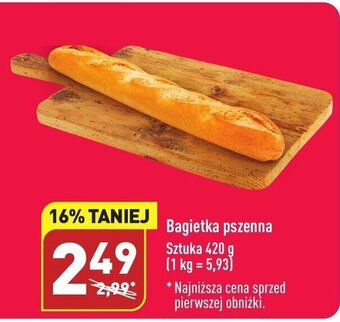 ALDI Bagietka pszenna Sztuka 420 g oferta