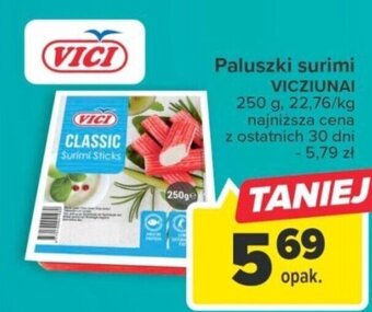 Carrefour Market Paluszki surimi VICZIUNAI 250 g oferta