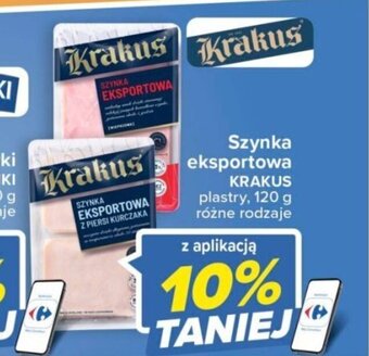 Carrefour Market Szynka eksportowa KRAKUS plastry, 120 g oferta