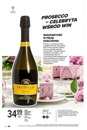 Carrefour Wino porta dei dogi prosecco trevisto extra dry oferta