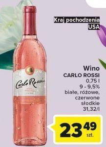Carrefour Wino carlo rossi pink moscato oferta