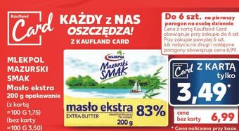 Kaufland Masło ekstra mazurski smak oferta