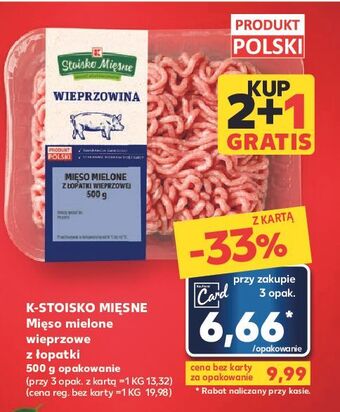 Kaufland Mięso mielone wieprzowe z łopatki stoisko mięsne oferta