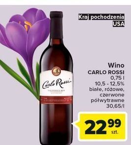 Carrefour Wino carlo rossi california rose oferta