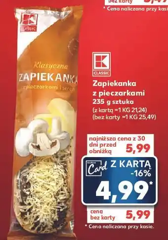 Kaufland Zapiekanka z pieczarkami k-classic oferta