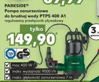 Kaufland Pompa zanurzeniowa do wody czystej 400 w parkside oferta