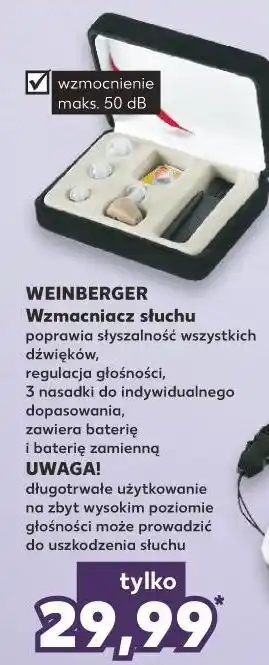 Kaufland Wzmacniacz słuchu weinberger oferta