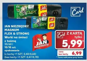 Kaufland Worki na śmieci flex & strong 60 l jan niezbędny magnum oferta