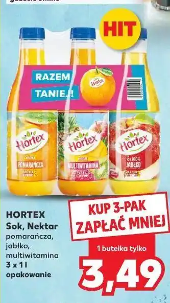 Kaufland Zestaw: sok pomarańczowy + jabłkowy nektar multiwitamina hortex oferta