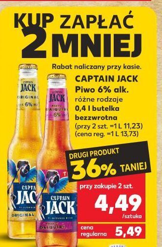 Kaufland Piwo captain jack exotic daiquiri oferta