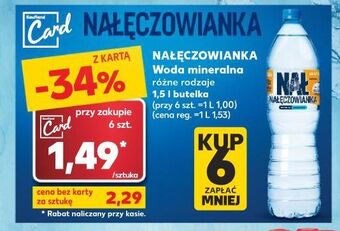 Kaufland Woda niegazowana nałęczowianka oferta