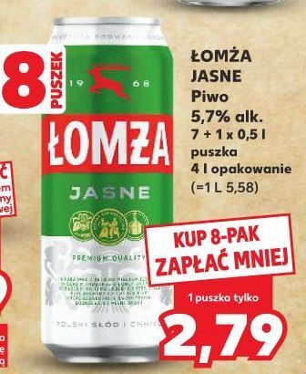 Kaufland Piwo łomża jasne (dawniej export) oferta