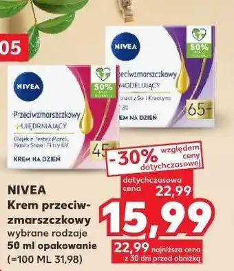 Kaufland Krem przeciwzmarszczkowy + modelujący z ekstraktem soi 65+ nivea oferta