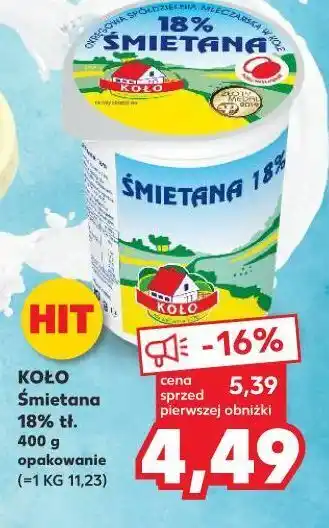 Kaufland Śmietana 18 % osm koło oferta