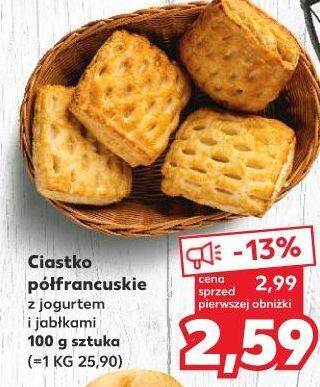 Kaufland Ciastko półfrancuskie z jabłkiem oferta