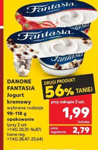 Kaufland Jogurt z truskawkami danone fantasia oferta