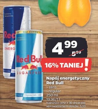 Netto Napój energetyczny bez cukru red bull oferta