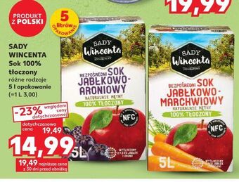 Kaufland Sok jabłkowo-marchwiowy sady wincenta oferta
