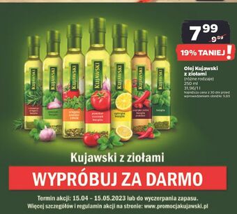 Netto Olej czosnek bazylia kujawski ze smakiem oferta