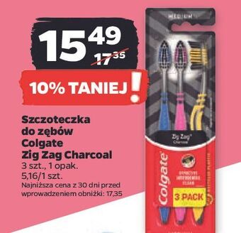 Netto Szczoteczka do zębów charcoal colgate zig zag oferta