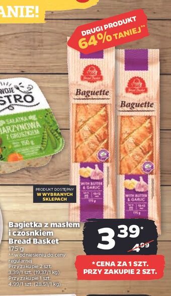 Netto Bagietka z masłem czosnkowym bread basket oferta