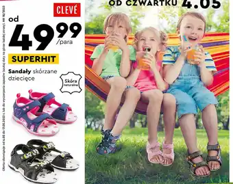 Biedronka Sandały skórzane cleve oferta
