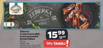 Netto Żeberka wolno gotowane w marynacie bbq sztuka mięsa netto oferta