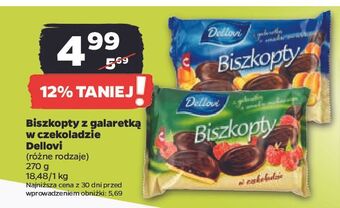 Netto Biszkopty z galaretką malinową w czekoladzie dellovi oferta