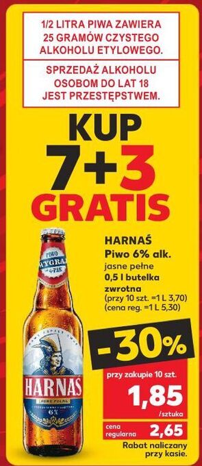 Kaufland Piwo harnaś jasne pełne oferta