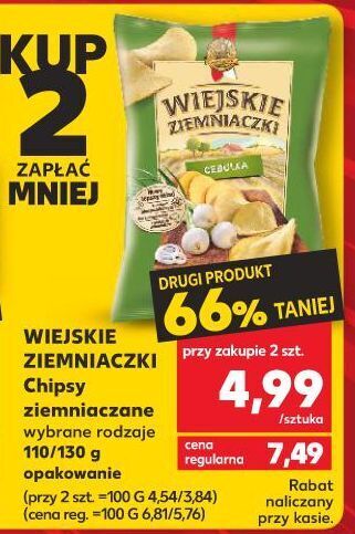 Kaufland Chipsy o smaku cebulki lorenz wiejskie ziemniaczki oferta