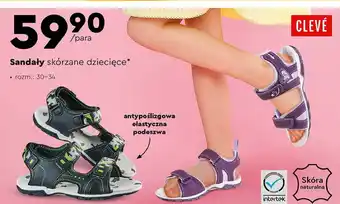 Biedronka Sandały skórzane 30-34 cleve oferta
