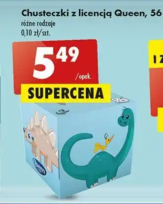 Biedronka Chusteczki dinozaury queen oferta