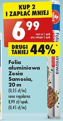 Biedronka Folia aluminiowa 20 m zosia samosia oferta