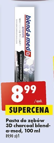 Biedronka Pasta do zębów charcoal blend-a-med 3d white oferta