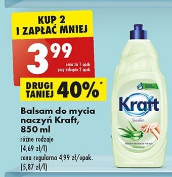 Biedronka Płyn do mycia naczyń aleosowy kraft oferta