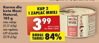 Biedronka Karma dla kota łosoś z wątróbką kurczaka maxi natural oferta