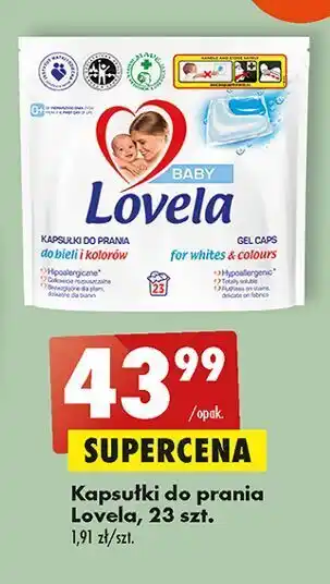 Biedronka Kapsułki do prania bieli i kolorów lovela baby oferta
