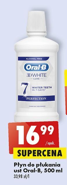 Biedronka Płukanka do ust perfection oral-b 3d white luxe oferta