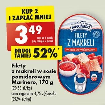 Biedronka Filety z makreli w sosie pomidorowym marinero oferta
