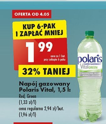 Biedronka Woda green polaris vital oferta