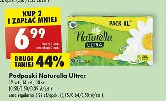 Biedronka Podpaski normal bez skrzydełek naturella ultra oferta