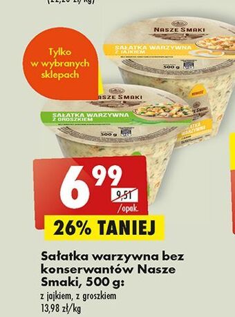 Biedronka Sałatka warzywna z groszkiem nasze smaki oferta