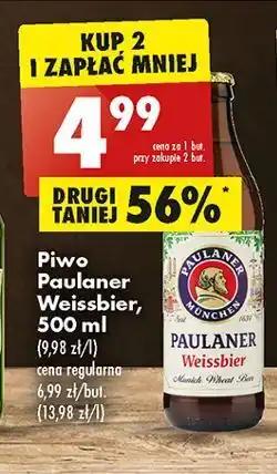 Biedronka Piwo paulaner hefe-weissbier dunkel oferta